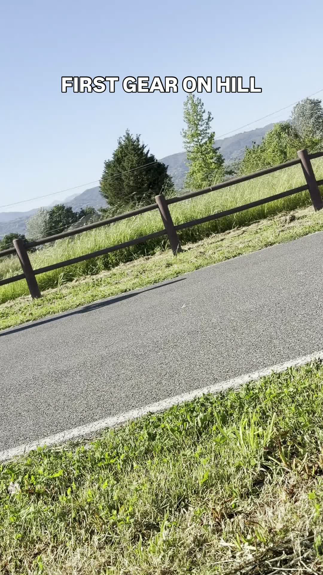 First gear on hill
